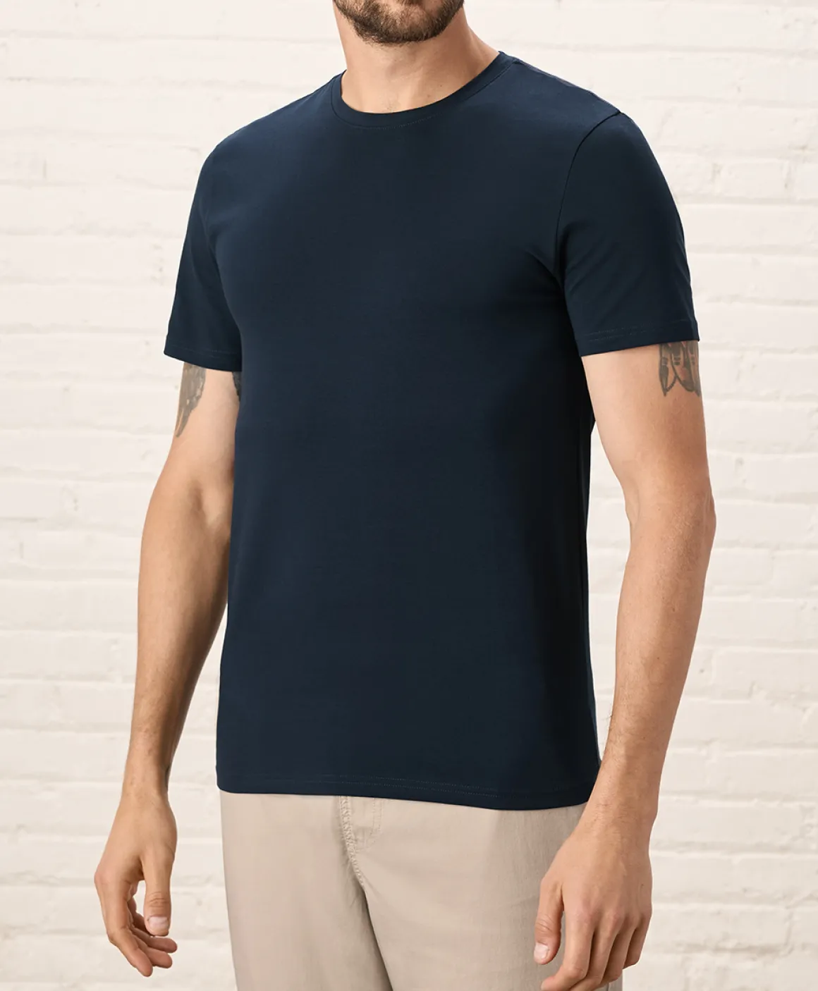 Organic Luxe Essential Slim Fit Crewneck Tee