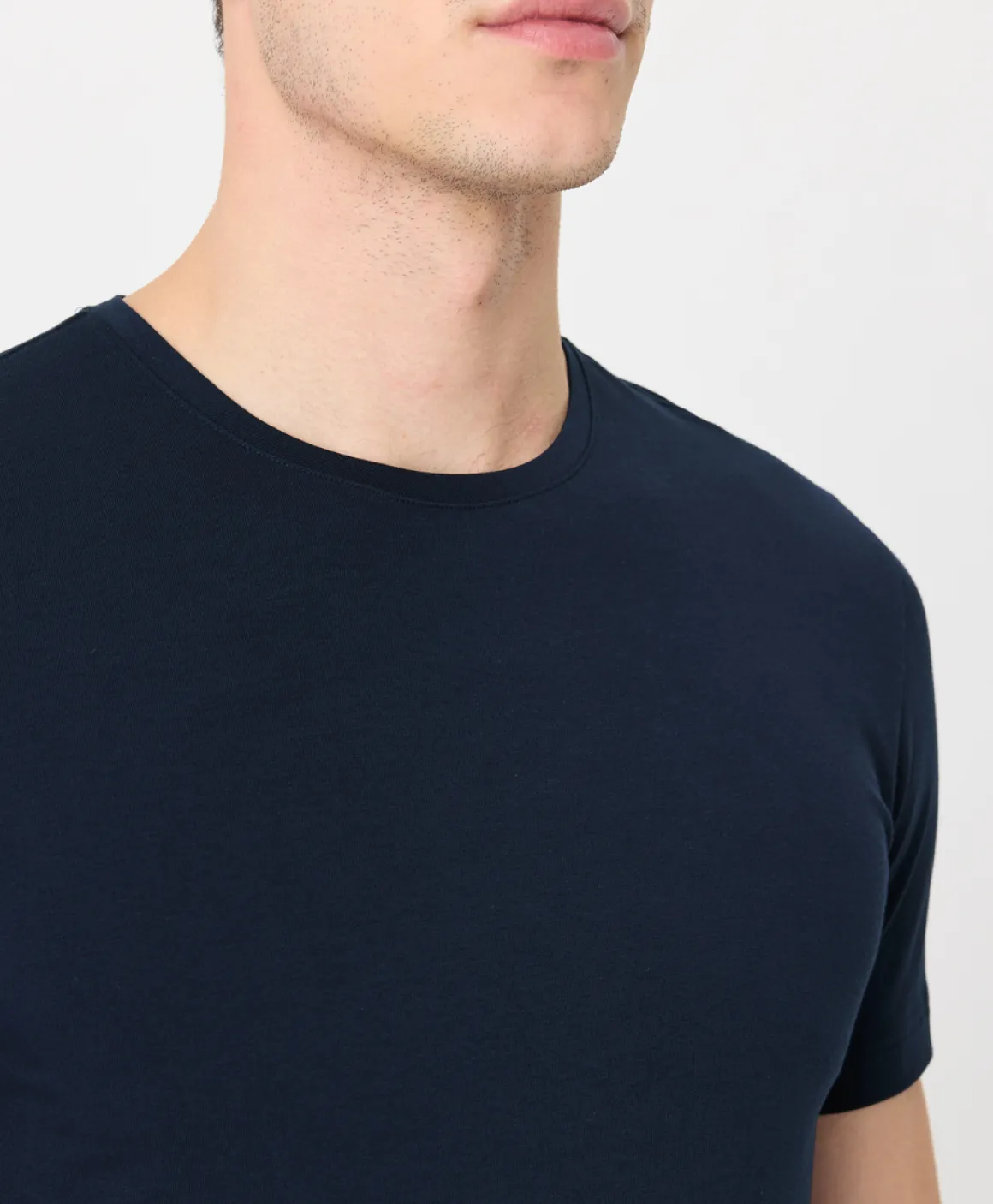 Organic Luxe Essential Slim Fit Crewneck Tee