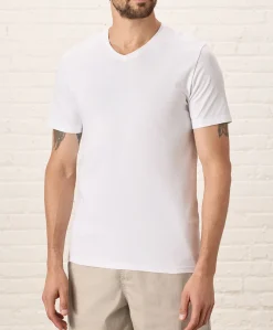 Organic Luxe Essential Slim Fit V-Neck Tee