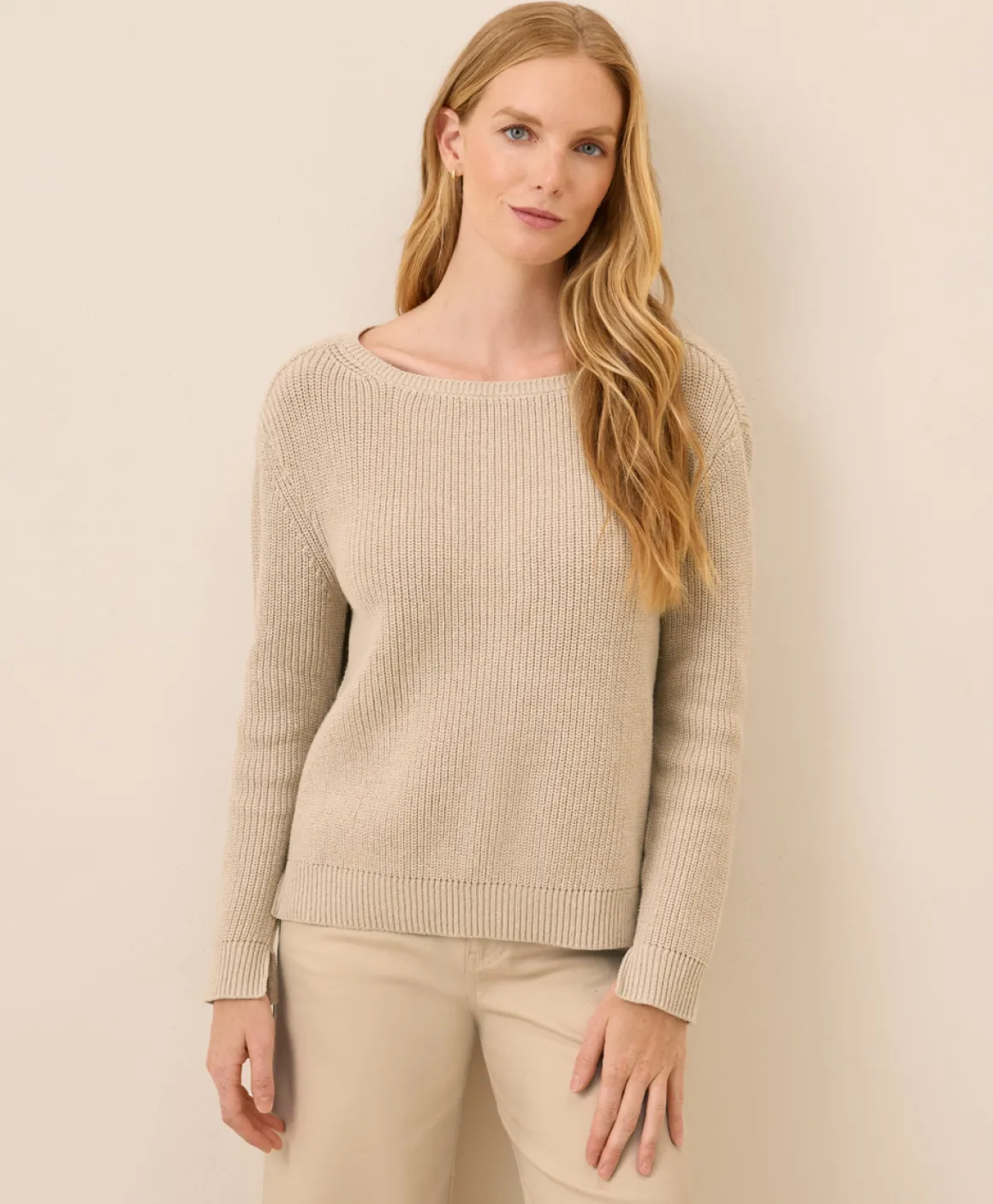 Organic Luxe Knit Boatneck Sweater