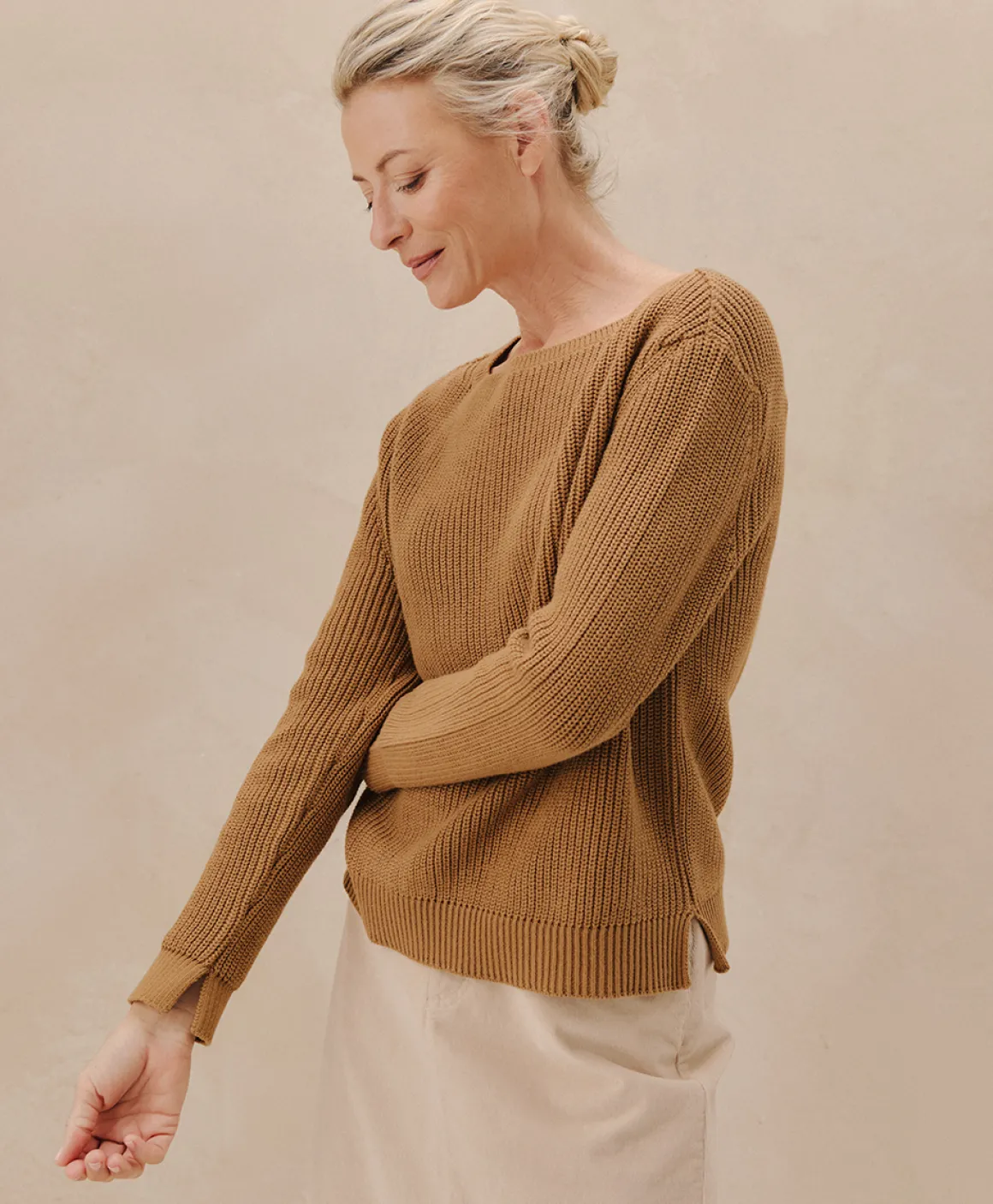 Organic Luxe Knit Boatneck Sweater