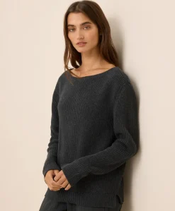 Organic Luxe Knit Boatneck Sweater