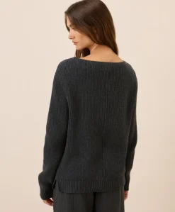 Organic Luxe Knit Boatneck Sweater