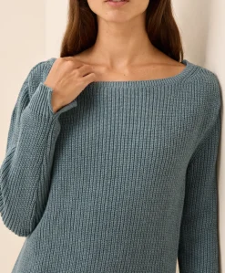 Organic Luxe Knit Boatneck Sweater