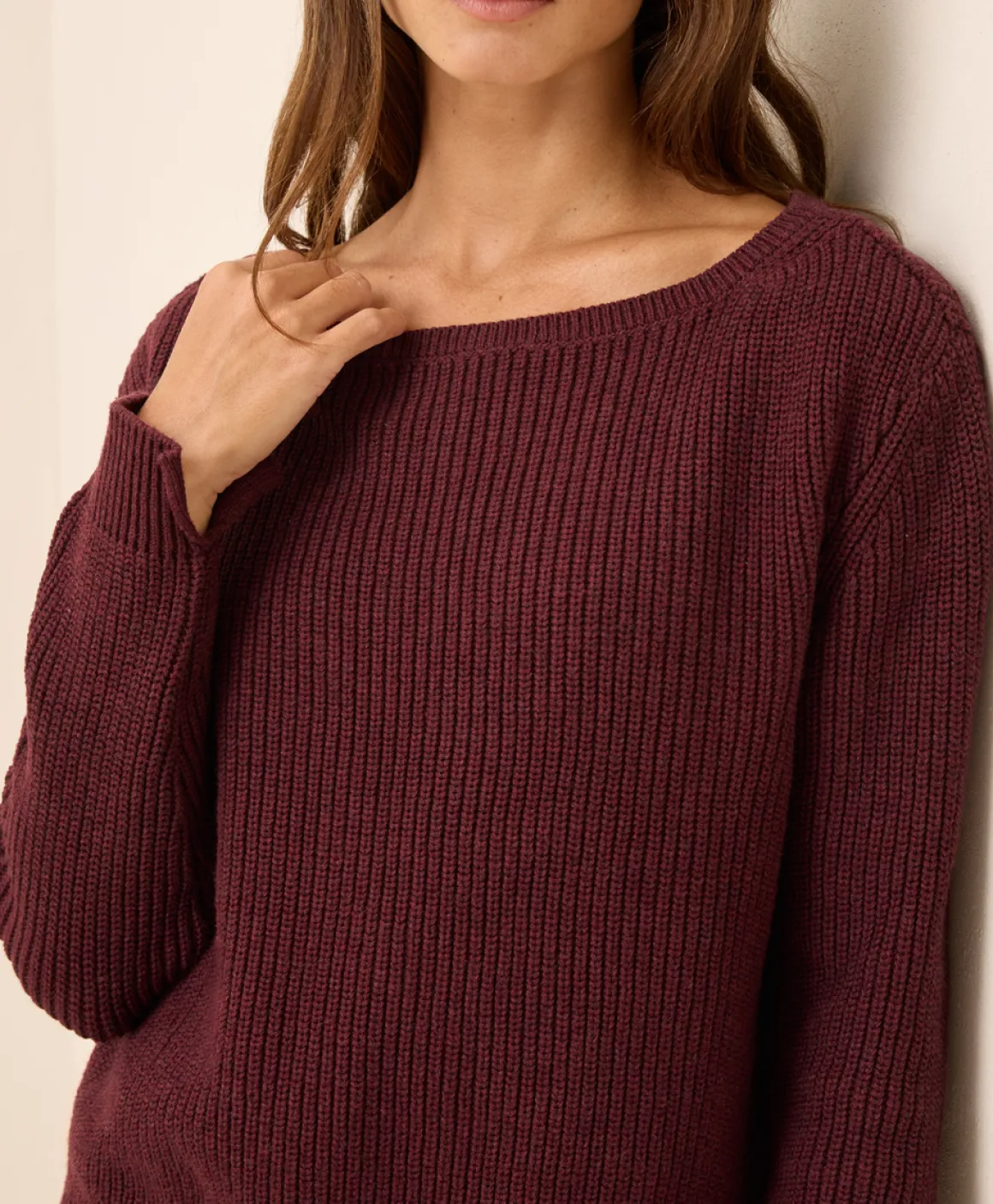 Organic Luxe Knit Boatneck Sweater
