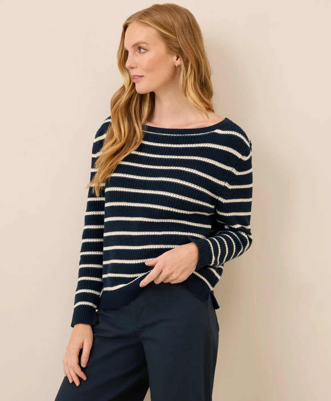Organic Luxe Knit Boatneck Sweater