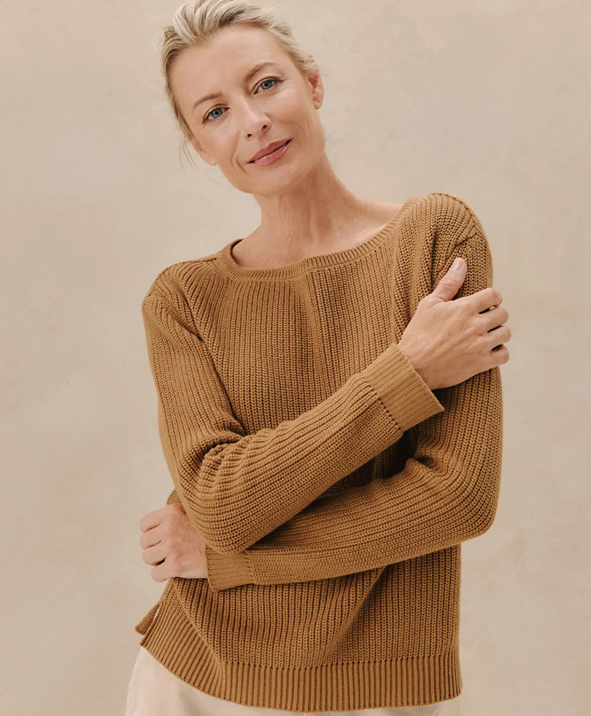 Organic Luxe Knit Boatneck Sweater