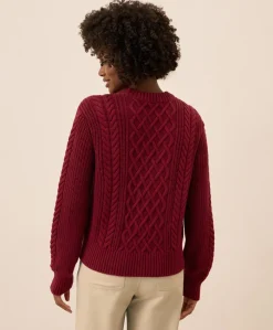 Organic Luxe Knit Cable Crew Sweater