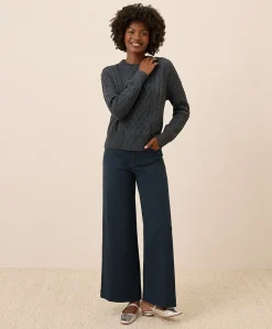 Organic Luxe Knit Cable Crew Sweater