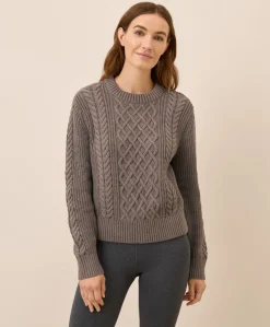 Organic Luxe Knit Cable Crew Sweater