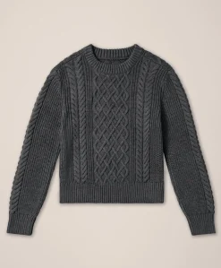 Organic Luxe Knit Cable Crew Sweater