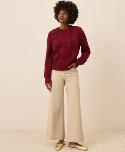 Organic Luxe Knit Cable Crew Sweater