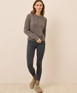 Organic Luxe Knit Cable Crew Sweater