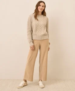 Organic Luxe Knit Cable Crew Sweater