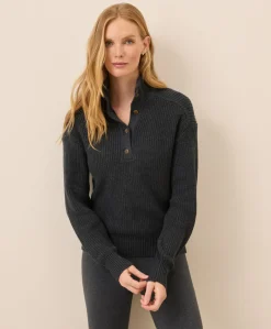 Organic Luxe Knit Henley Sweater