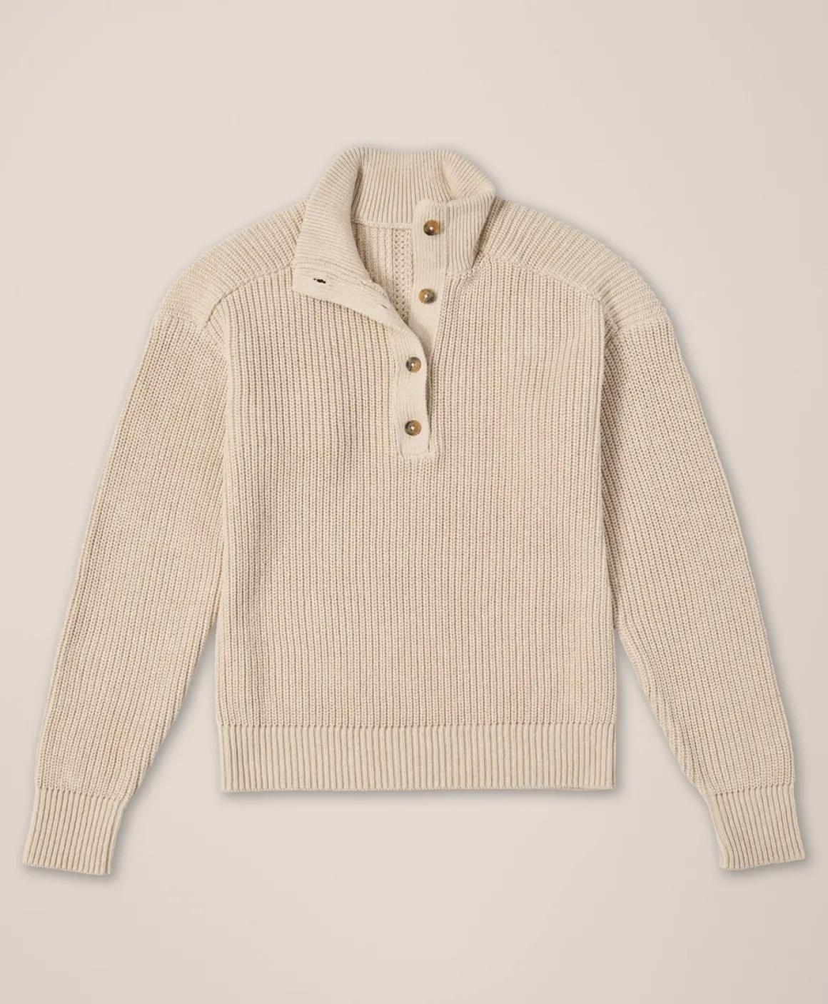 Organic Luxe Knit Henley Sweater