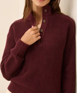Organic Luxe Knit Henley Sweater
