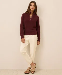 Organic Luxe Knit Henley Sweater