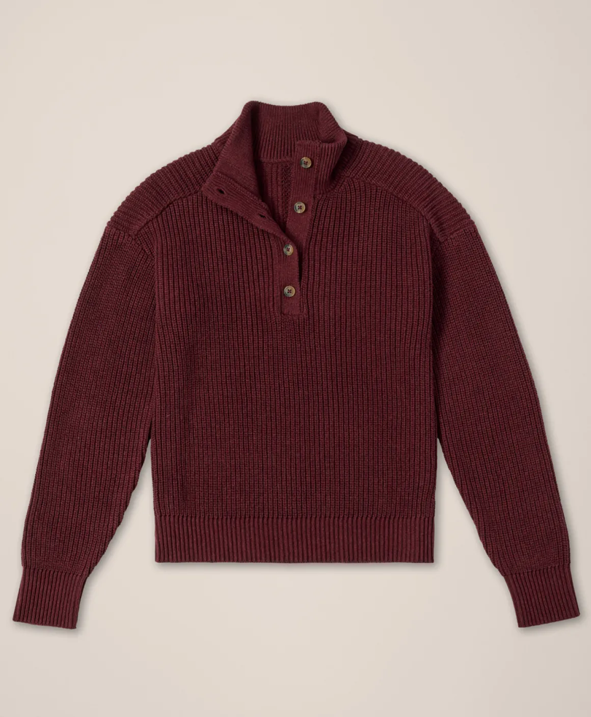 Organic Luxe Knit Henley Sweater