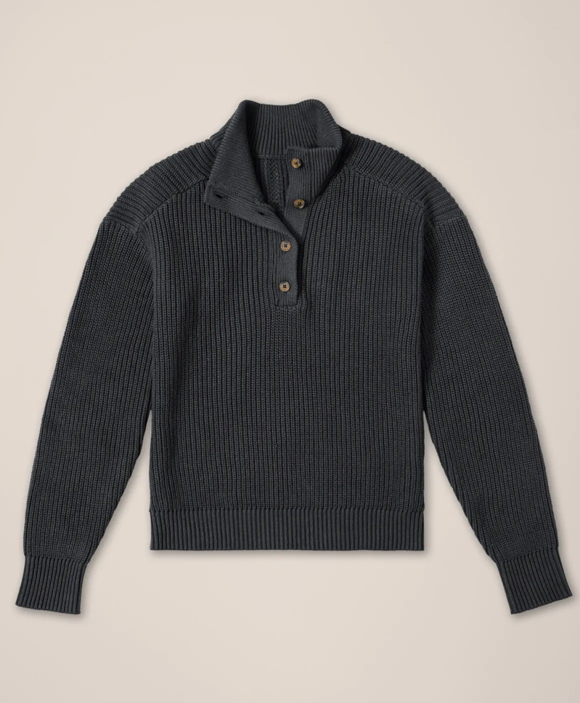 Organic Luxe Knit Henley Sweater