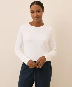 Organic Luxe Stretch Jersey Slim Long Sleeve Tee