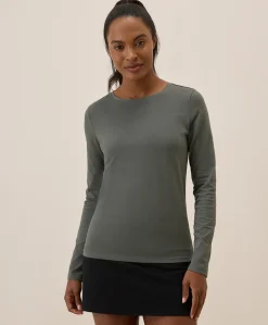 Organic Luxe Stretch Jersey Slim Long Sleeve Tee