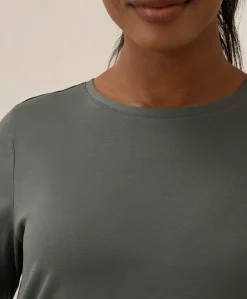 Organic Luxe Stretch Jersey Slim Long Sleeve Tee