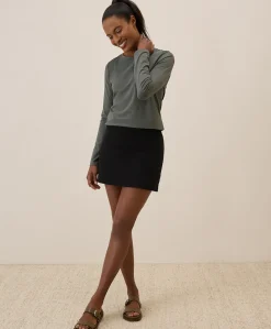 Organic Luxe Stretch Jersey Slim Long Sleeve Tee