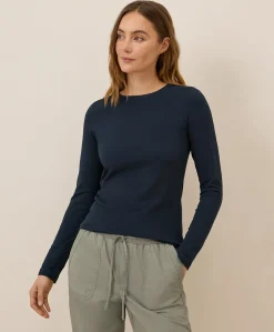 Organic Luxe Stretch Jersey Slim Long Sleeve Tee