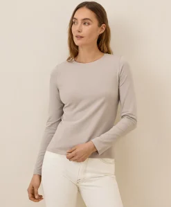 Organic Luxe Stretch Jersey Slim Long Sleeve Tee