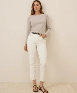 Organic Luxe Stretch Jersey Slim Long Sleeve Tee