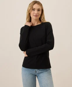 Organic Luxe Stretch Jersey Slim Long Sleeve Tee