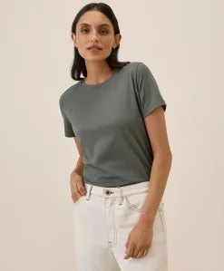 Organic Luxe Stretch Jersey Slim Tee