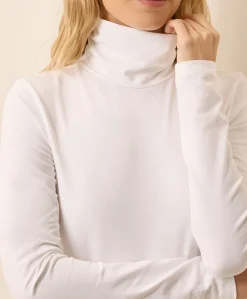 Organic Luxe Stretch Jersey Slim Turtleneck
