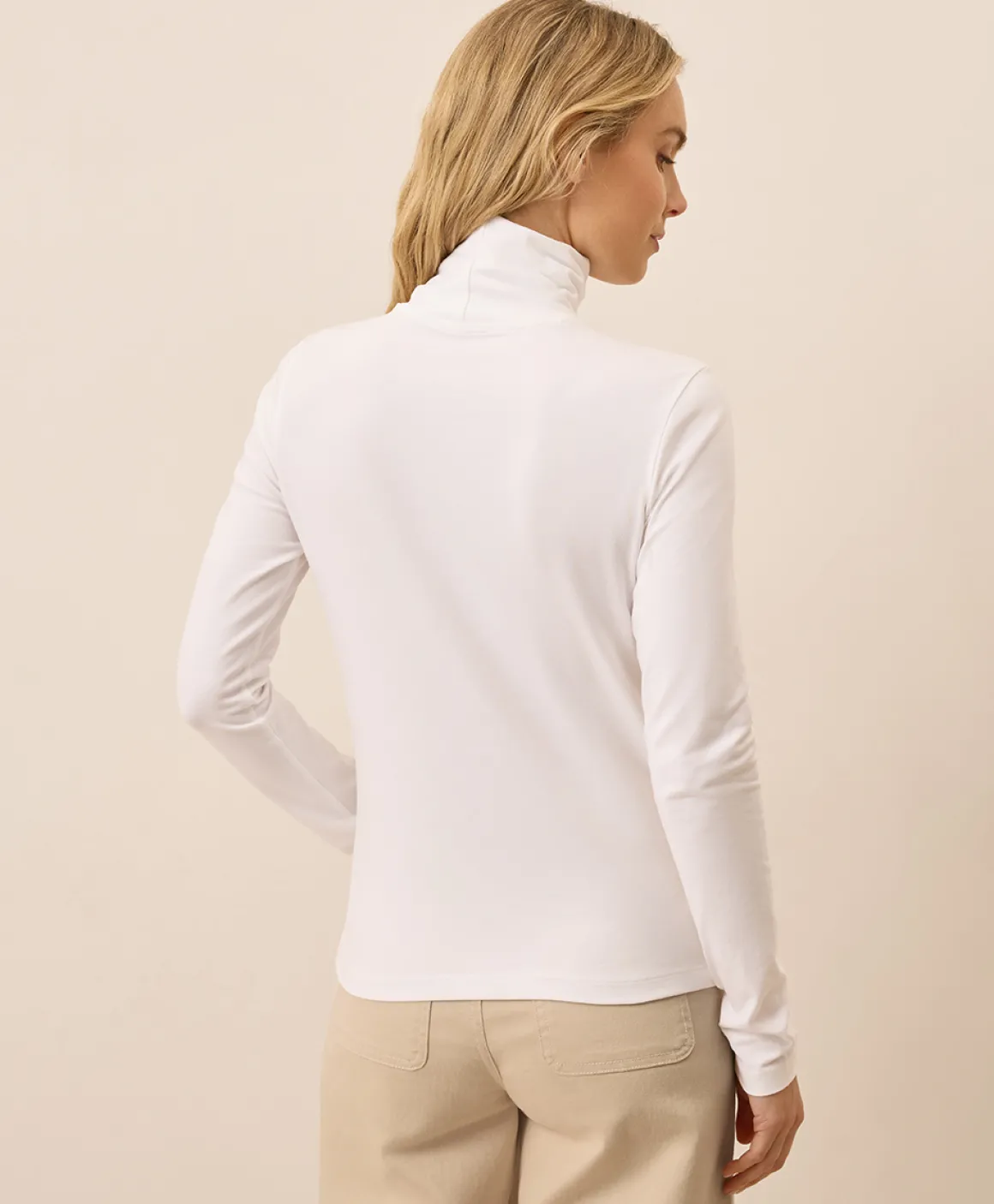 Organic Luxe Stretch Jersey Slim Turtleneck