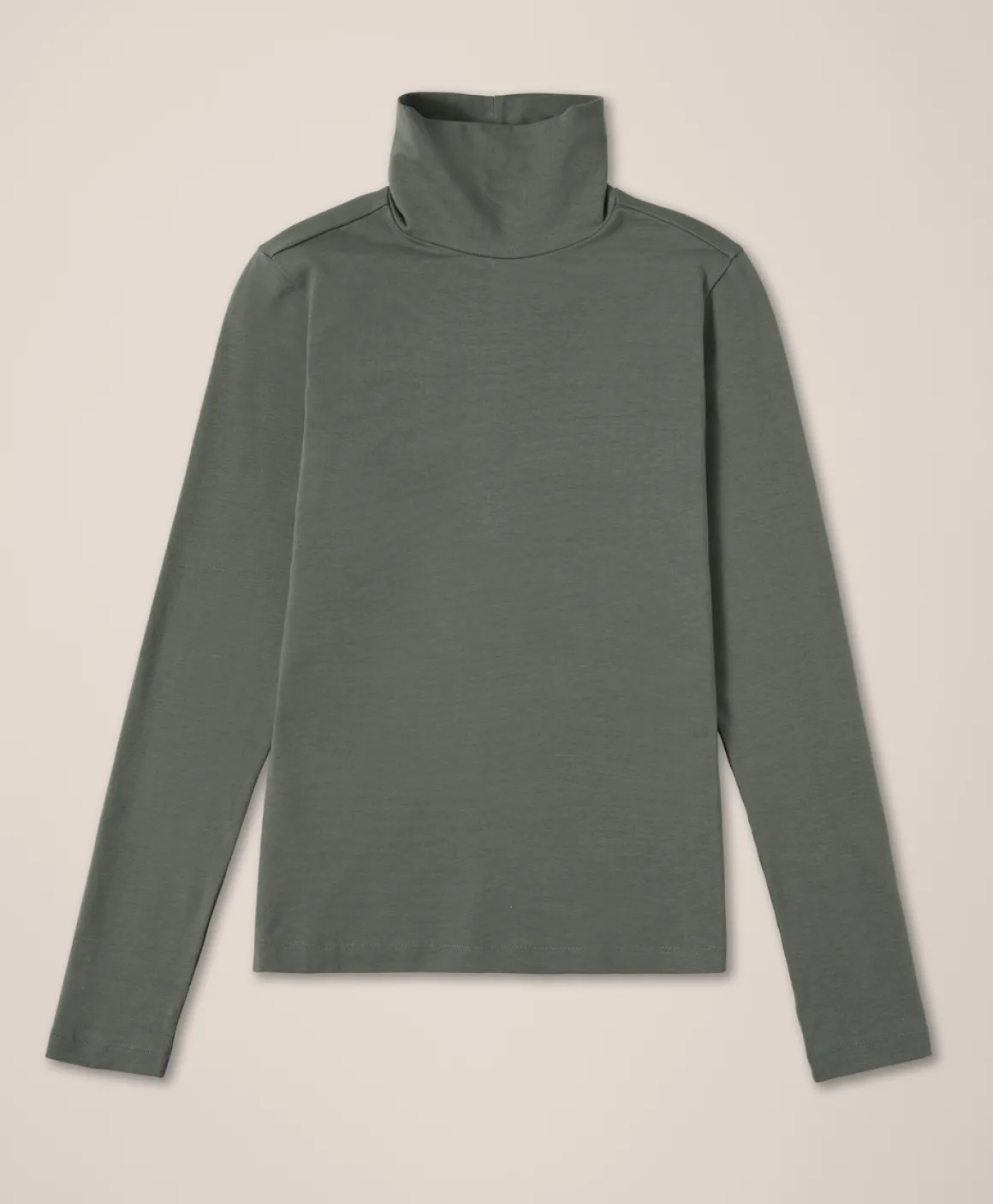 Organic Luxe Stretch Jersey Slim Turtleneck
