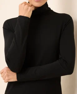 Organic Luxe Stretch Jersey Slim Turtleneck