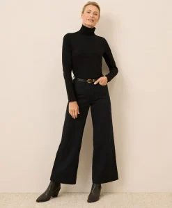 Organic Luxe Stretch Jersey Slim Turtleneck