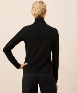 Organic Luxe Stretch Jersey Slim Turtleneck