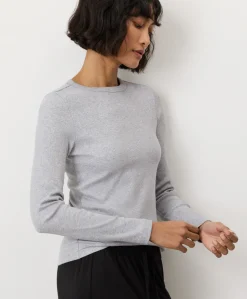Organic Perfect Rib Crewneck Long Sleeve Tee