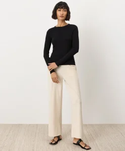Organic Perfect Rib Crewneck Long Sleeve Tee
