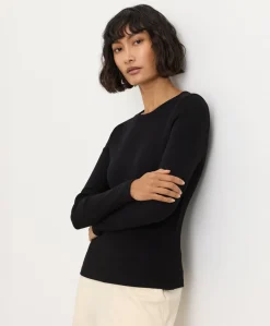 Organic Perfect Rib Crewneck Long Sleeve Tee