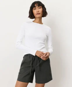 Organic Perfect Rib Crewneck Long Sleeve Tee