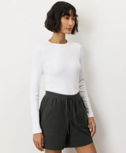 Organic Perfect Rib Crewneck Long Sleeve Tee