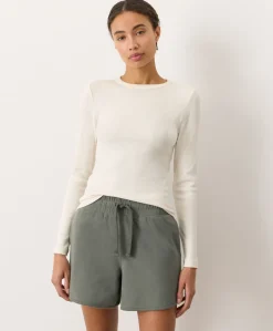 Organic Perfect Rib Crewneck Long Sleeve Tee