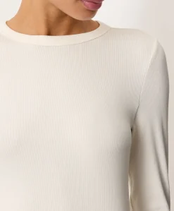 Organic Perfect Rib Crewneck Long Sleeve Tee