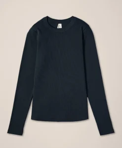 Organic Perfect Rib Crewneck Long Sleeve Tee