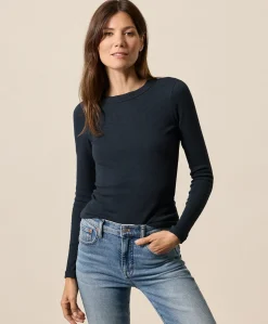 Organic Perfect Rib Crewneck Long Sleeve Tee