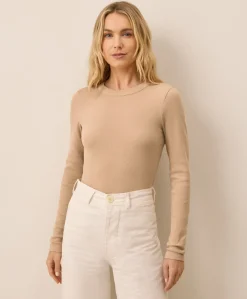 Organic Perfect Rib Crewneck Long Sleeve Tee