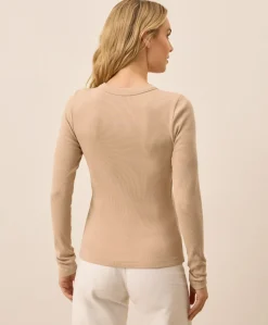 Organic Perfect Rib Crewneck Long Sleeve Tee